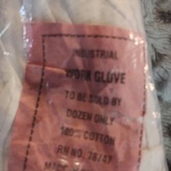 White Cotton Hand Gloves New In Package