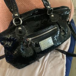 Coach  Poppy Rocker In Sequins Purse 