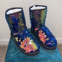New MUDD Size 8 Sequin 2 Pattern Changing Boots