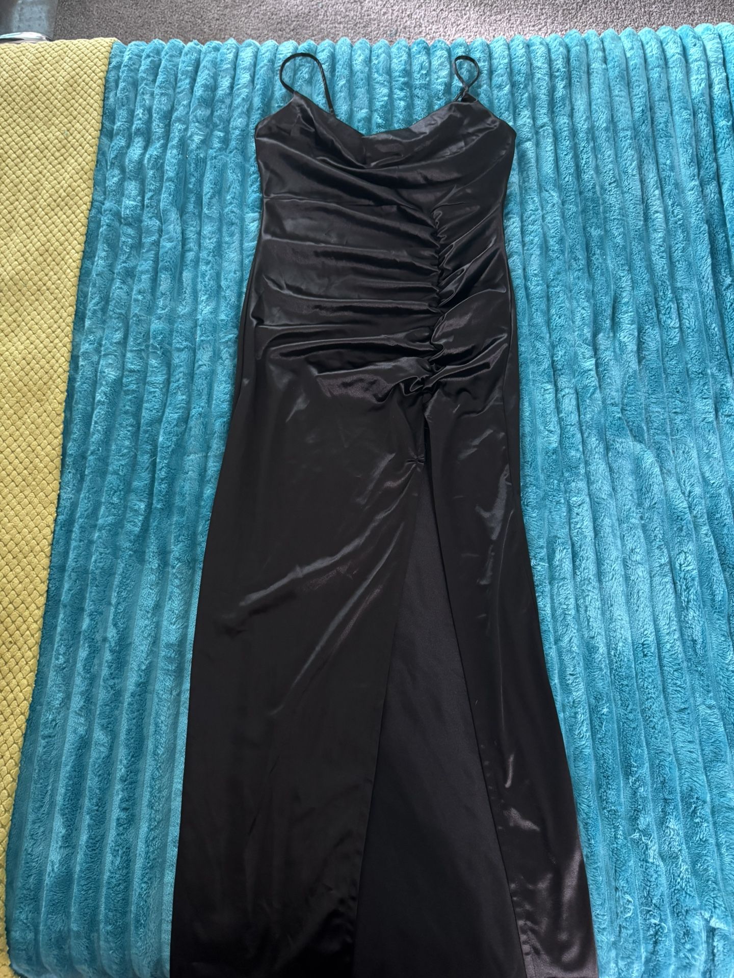 Spaghetti-strapped Satin Dress