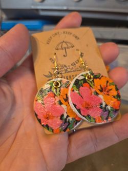 Handmade Clay Spring Flowers earrings