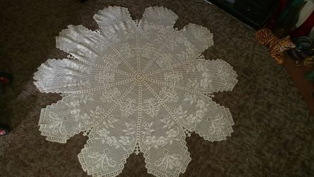 Vintage crochet tablecloth