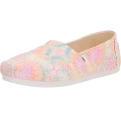Size 7.5 TOMS Flats Alpargata Candy Pink Tie Dye Canvas Print Comfort Slip-On Shoes 

Size 7.5