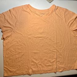 Universal Thread Relaxed Fit Peach Glimmer Crewneck T-Shirt 4X NWT Ladies