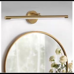 LamQee 23.6 in. 1-Light Gold LED Bathroom Vanity Light Bar with Rotatable Arm