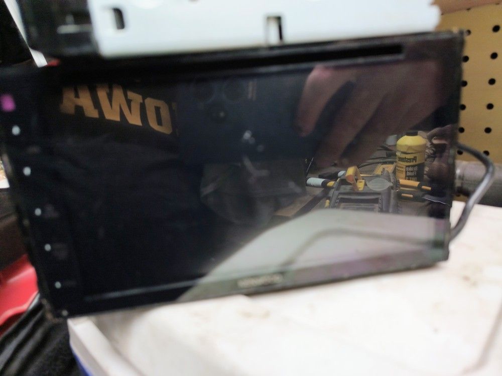 2 Double Dins One 17" Screen And One DeWalt Charging Radio Station