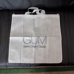 NEW GUM Gianni Chiarini Design White Drawstring Tote Bag