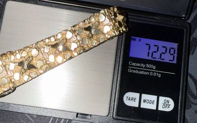 14K Gold Nugget Bracelet
