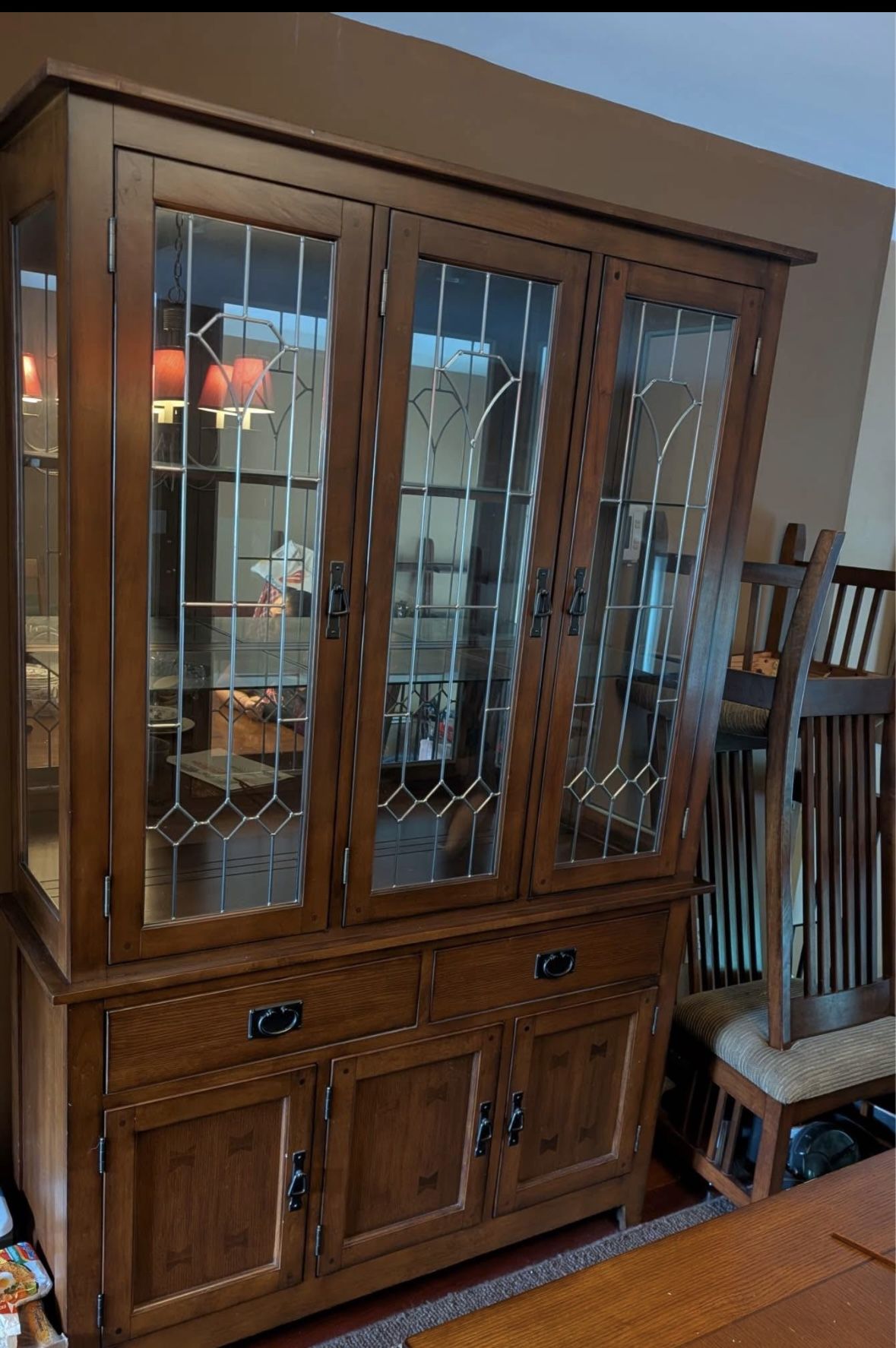 Brown China Display Cabinet 