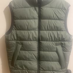 Army Green Puffy Vest 