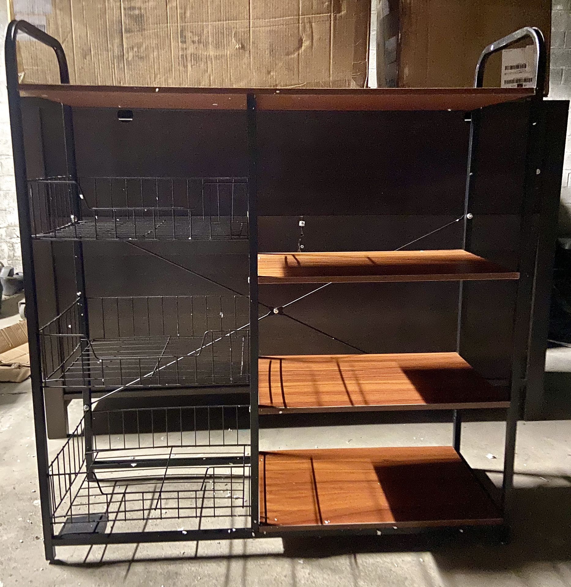 Wooden Small Stainless Steel Mdf Microwave Oven Kitchen Shelf Rack Storage Organizer Bakers Rack In The Kitchen