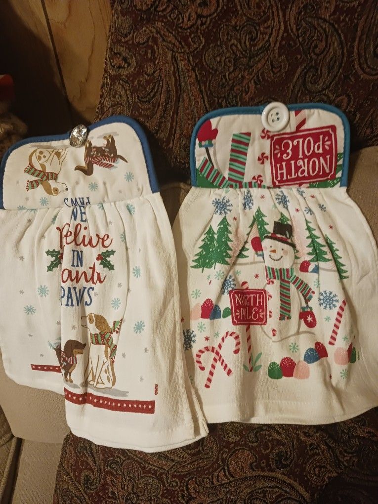 Handmade Dish Towels With Potholder