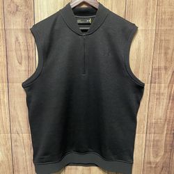 Under Armour L 1/4 zip grey Golf Sweater V Neck Vest shirt top men’s