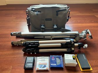 Camera Tripods/camera bag and filters