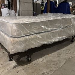 Twin Mattress with Box Spring and Frame 