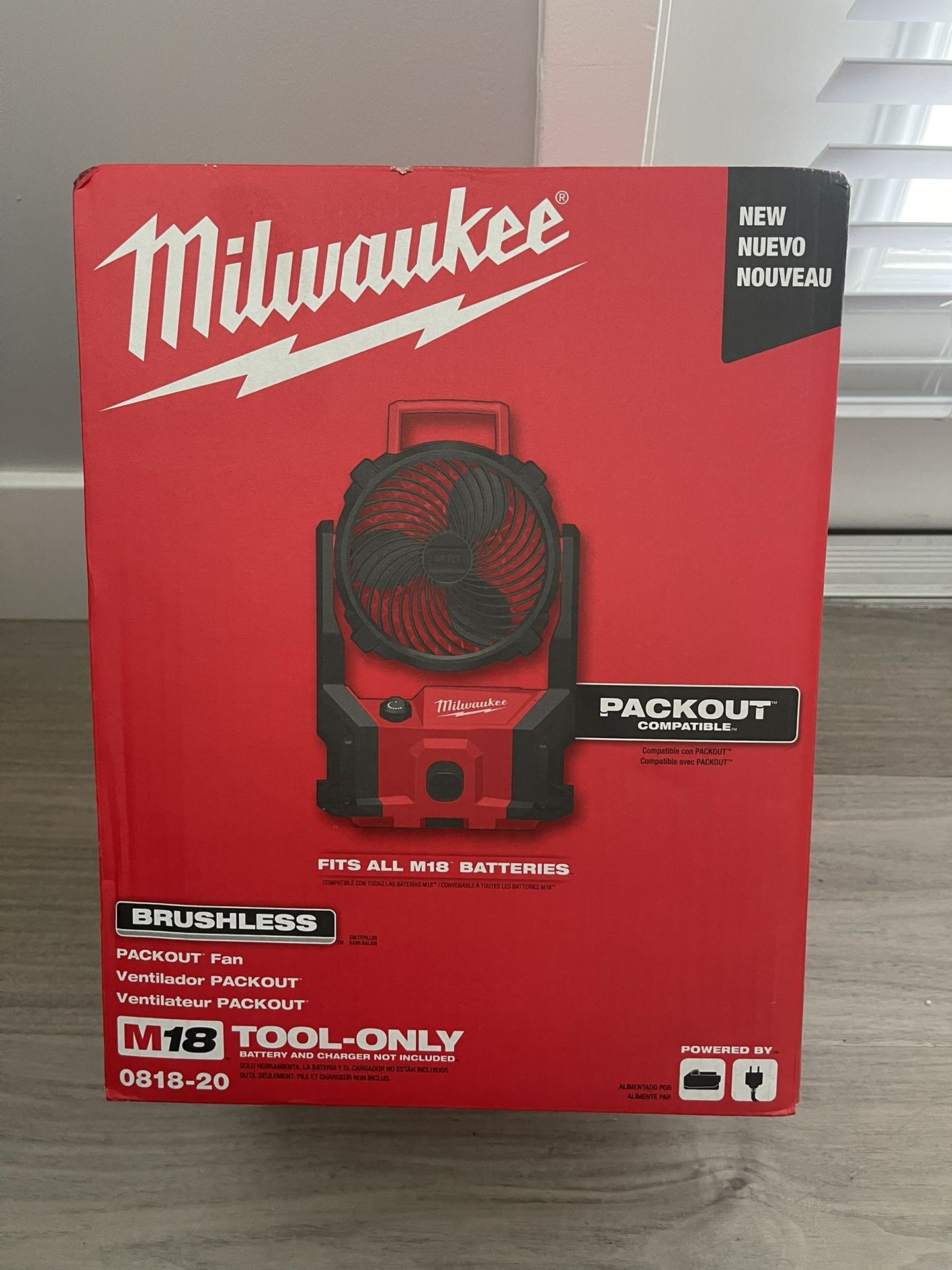 M18 18-Volt Lithium-Ion Brushless Cordless PACKOUT Jobsite Fan (Tool-Only)