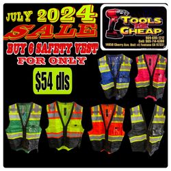 SAFETY VEST 6 pcs For $54 Only