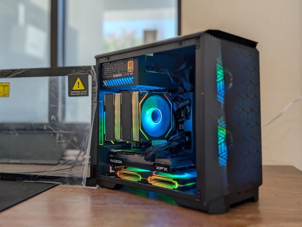 AMD Ryzen 5 8400f + AMD Radeon RX 6600 ITX RGB Gaming Desktop PC Computer