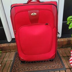 Large Red Suitcase 