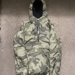 Champion Camo Windbreaker Hoodie M