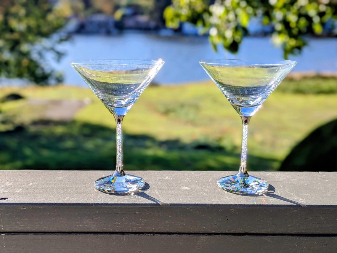 Swarovski Crystal Martini Glasses