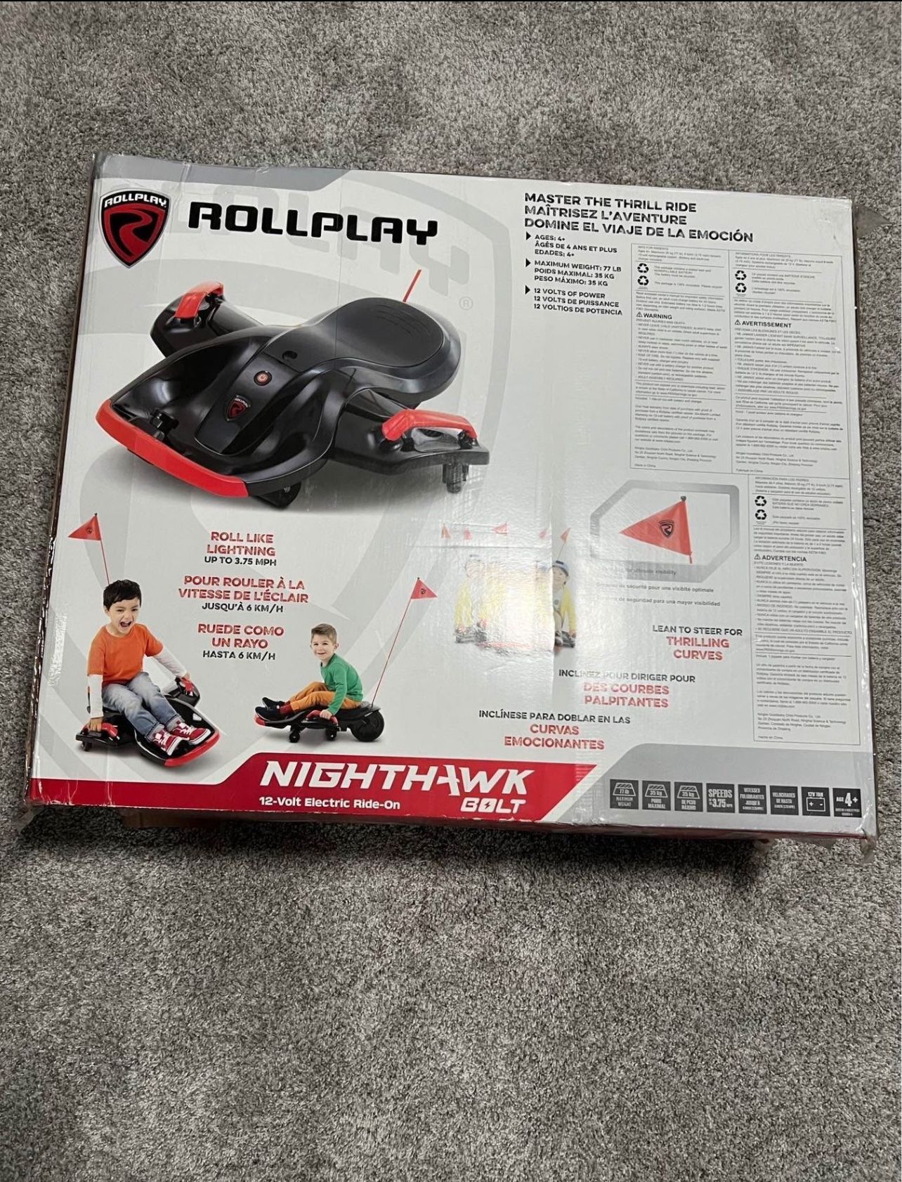 Rollplay Nighthawk Bolt 12-Volt Ride-On Toy (Black)