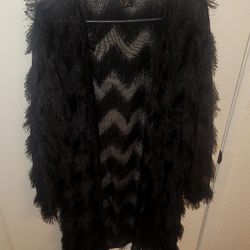 Beautiful Black Open Cardigan Size XL