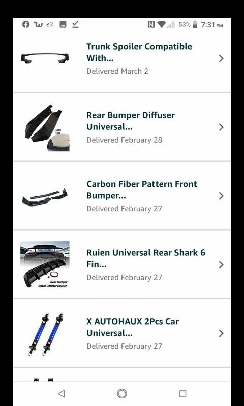 ORDERED FROM AMAZON!! CAR Body Kit / Lip Kit / Body Trim Parts & Accessories ! MAKE A OFFER!