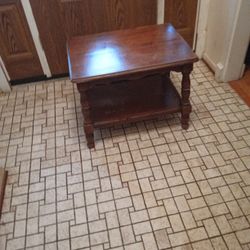 Solid Wood End Table/27 X 19 X 21 Inches 