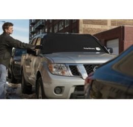 Winter & summer windshield cover black