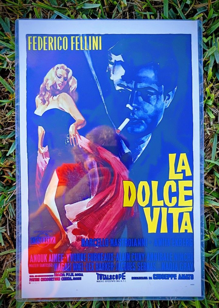 Vintage Federico Fellini La Dolce Vita Movie Poster Vintage Fer
