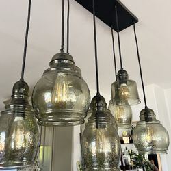 Pottery barn Hand Blown Light Fixture Chandelier 