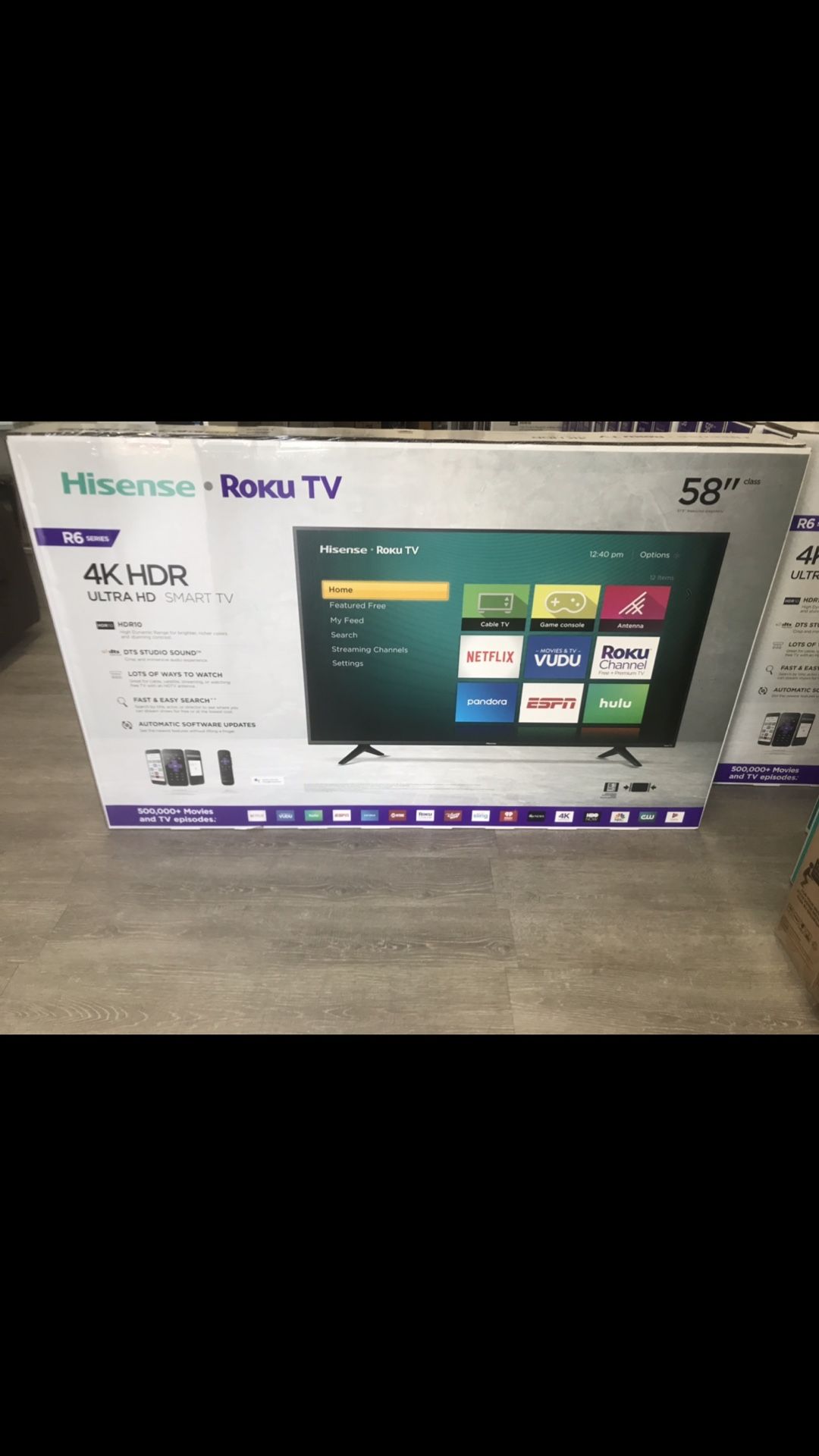 58 INCH HISENSE ROKU 4K SMART TV