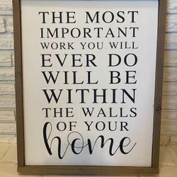 $35 Wooden Wall Sign 17” x 21.5”
