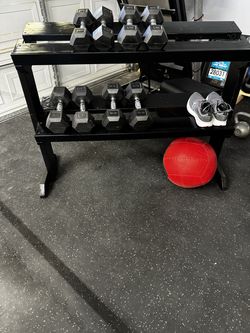 Brand New Handmade Double-Tier Dumbbell Rack – 45"