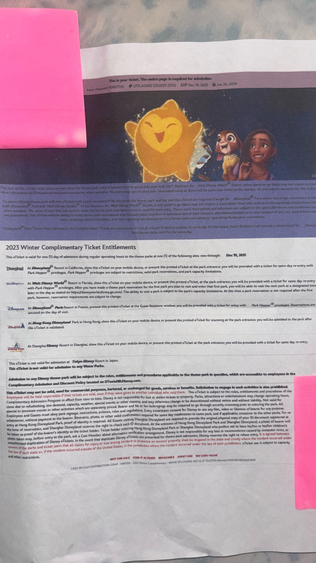 Disney Land & California Adventure Ticket