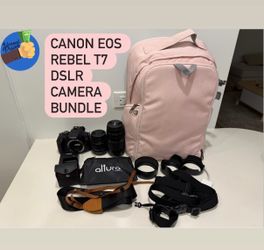 Canon EOS Rebel T7 DSLR Camera Bundle – 2 Lenses + Smart Backpack + Accessories📸