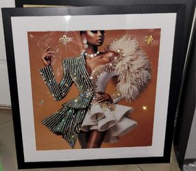 **SALE 20% OFF** Embellished Canvas Art