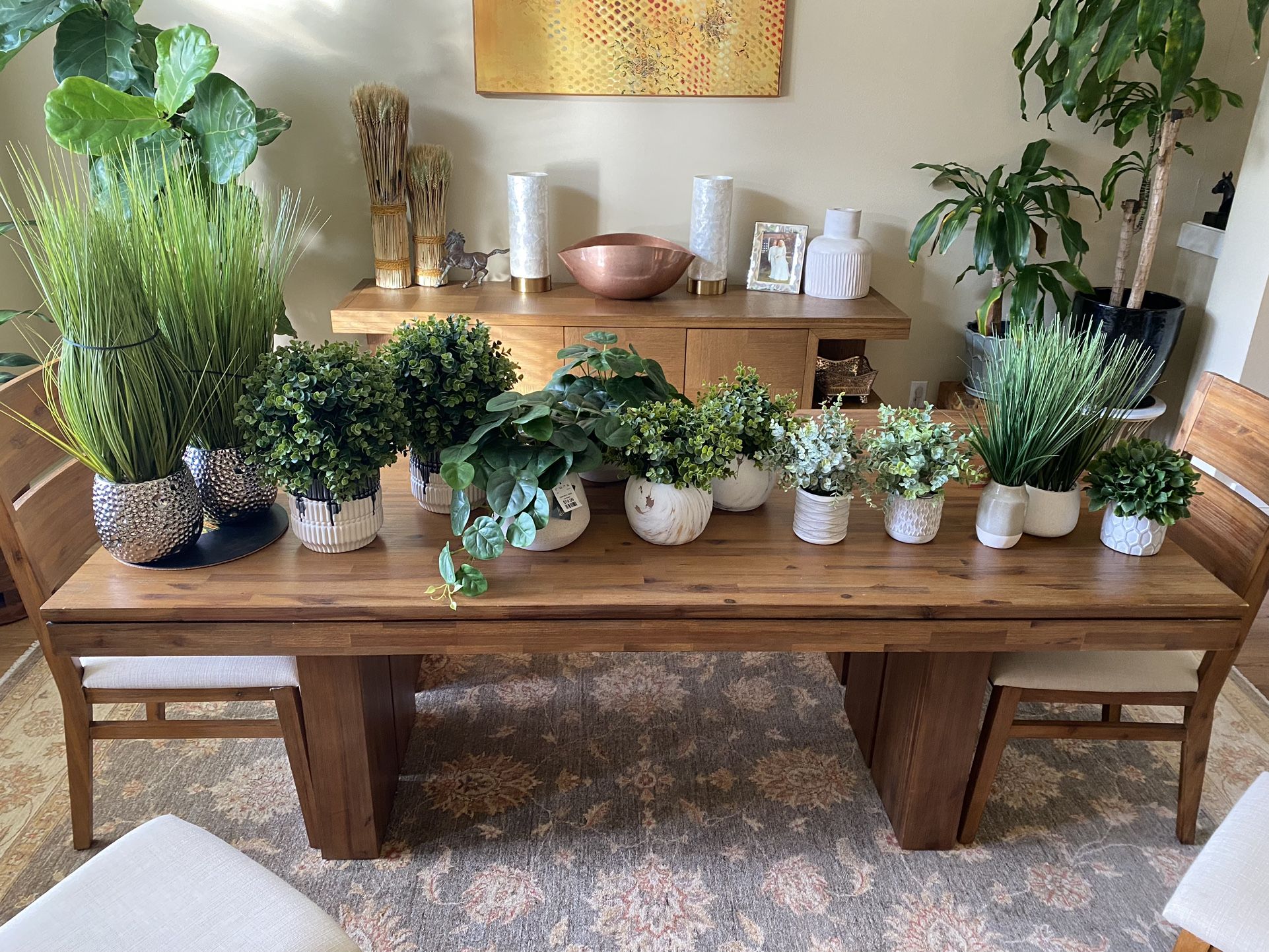Fake Plant Arrangements With Pots