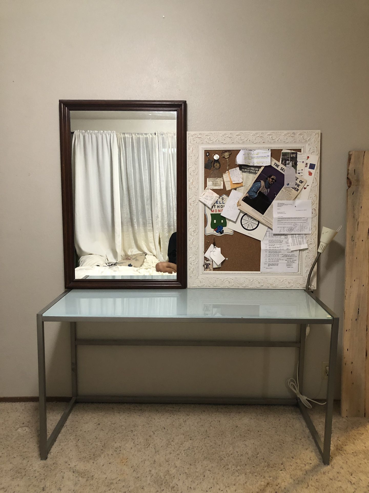 Glass top desk / table