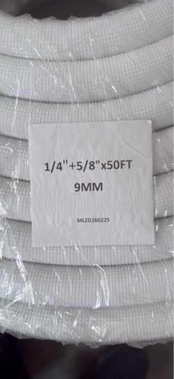 50 FT Mini Split Line Set 1/4” x 5/8” Insulated Copper – New