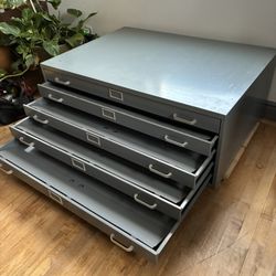 Vintage Mid Century Flat File Drawers for Artist or Architect