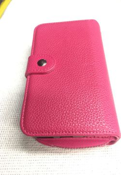Wallet case for iPhone 6 new Color pink leather