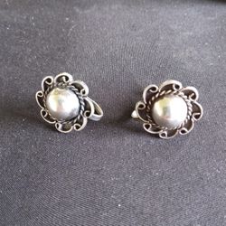 Sterling Silver Screwback Earrings