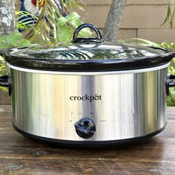 Crock-Pot 7-Quart Stainless Steel Slow Cooker with Removable Ceramic Insert