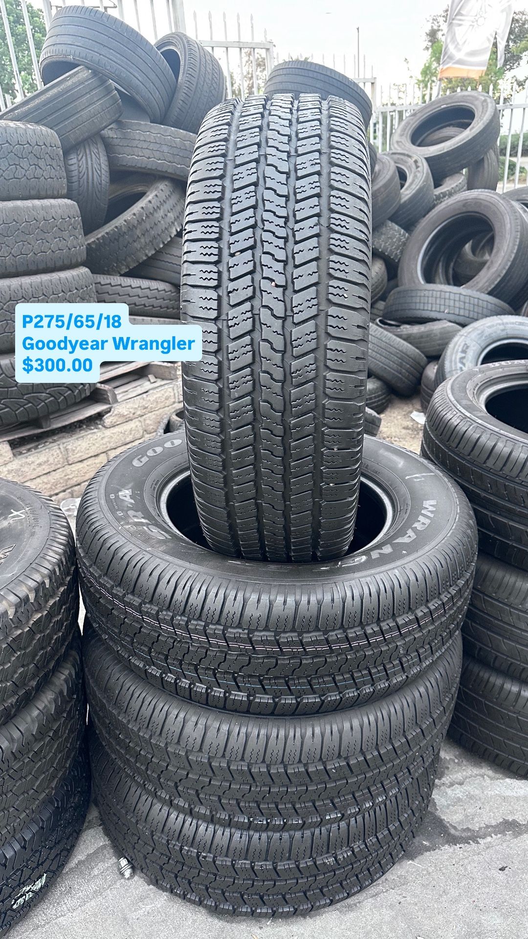 275/65/18 Goodyear Wrangler