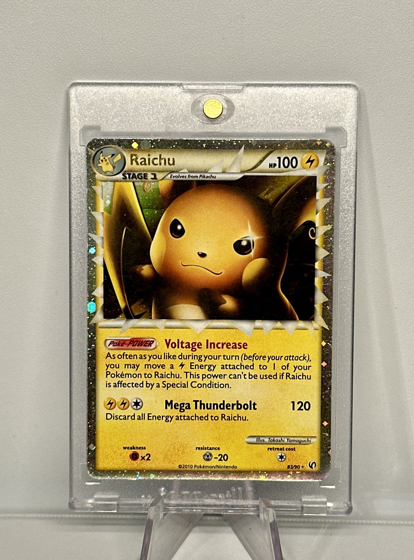 Pokemon Heartgold Soulsilver Undaunted RAICHU 83/90 Holo Ultra Rare 2010