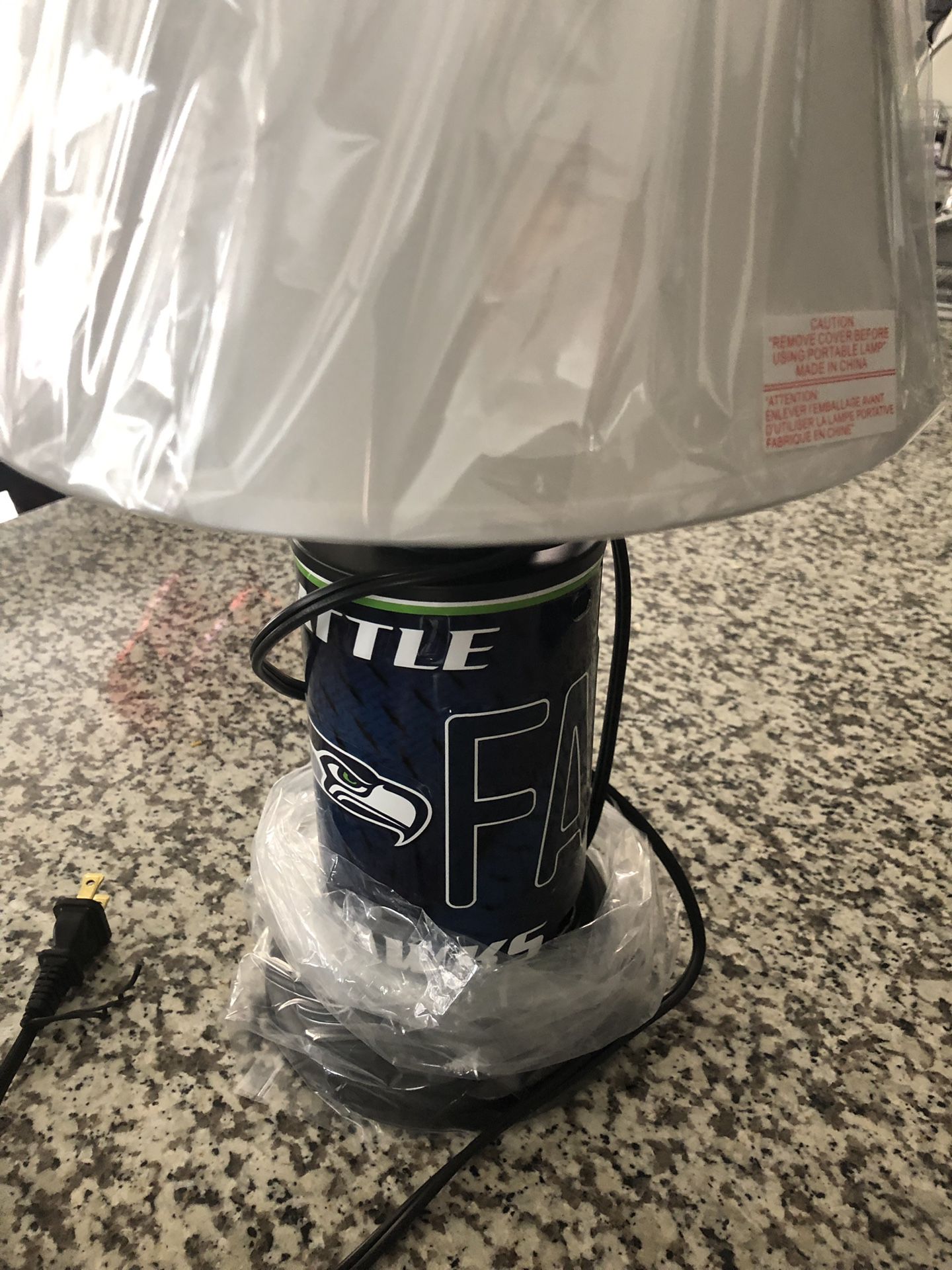 Brandnew Seattle Seahawks #1 fan lamp