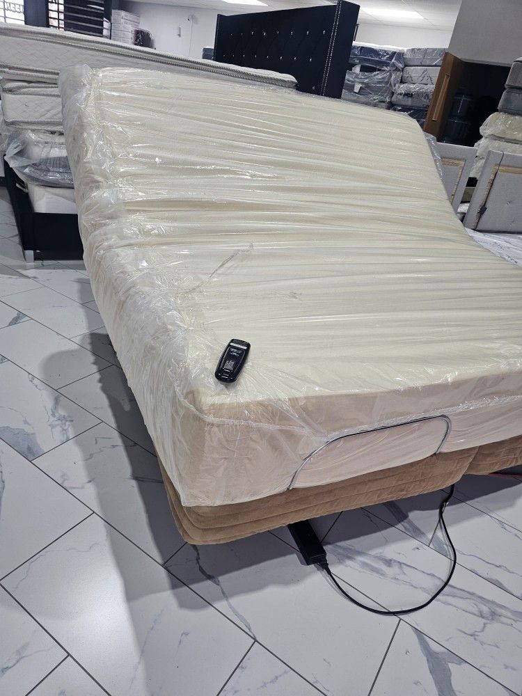 Adjustable King Sizes Bed Whit Mattress Tempur-pedic 