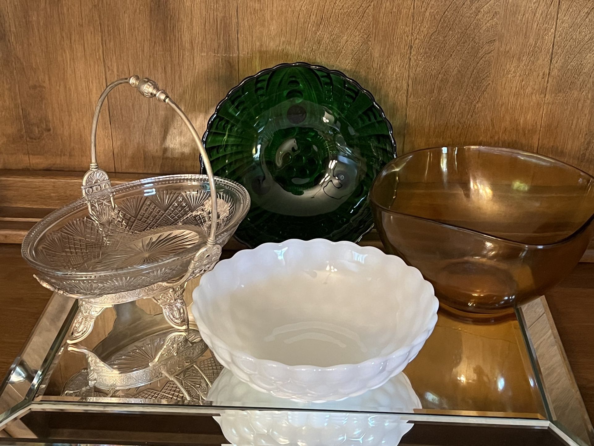 Vintage Glass Serving Bowls 